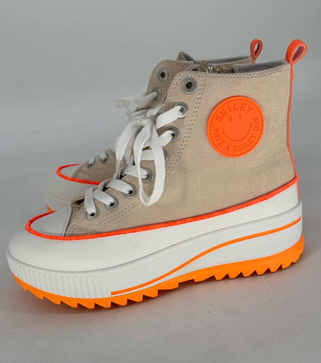 Sneaker mit Plateausohle, beige/orange-860