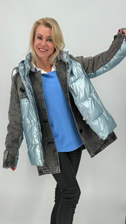 Jacke blau/grau