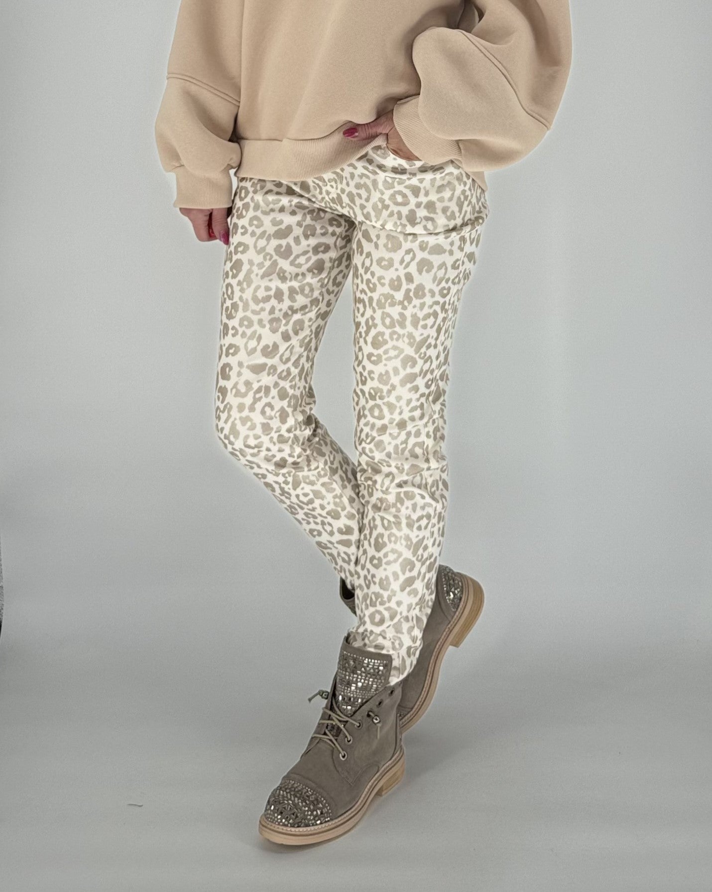 Jeans Hose Leo beige