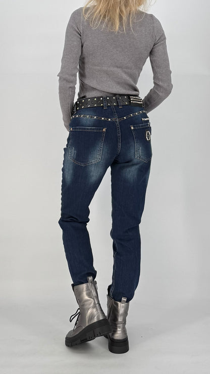 Boy Friend Jeans  PUCCIHINO mit Nieten