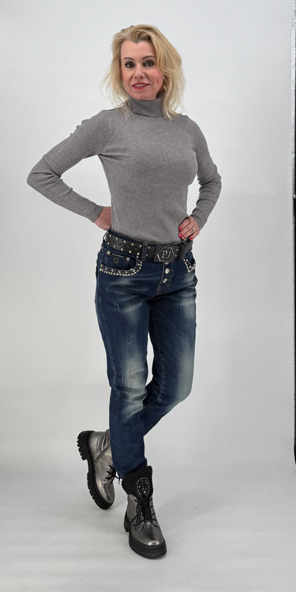 Boy Friend Jeans  PUCCIHINO mit Nieten