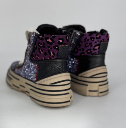 Sneaker Rebecca Purle/Blackmit Glitzer XY58-3 V3