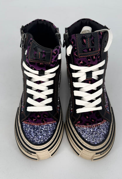 Sneaker Rebecca Purle/Blackmit Glitzer XY58-3 V3