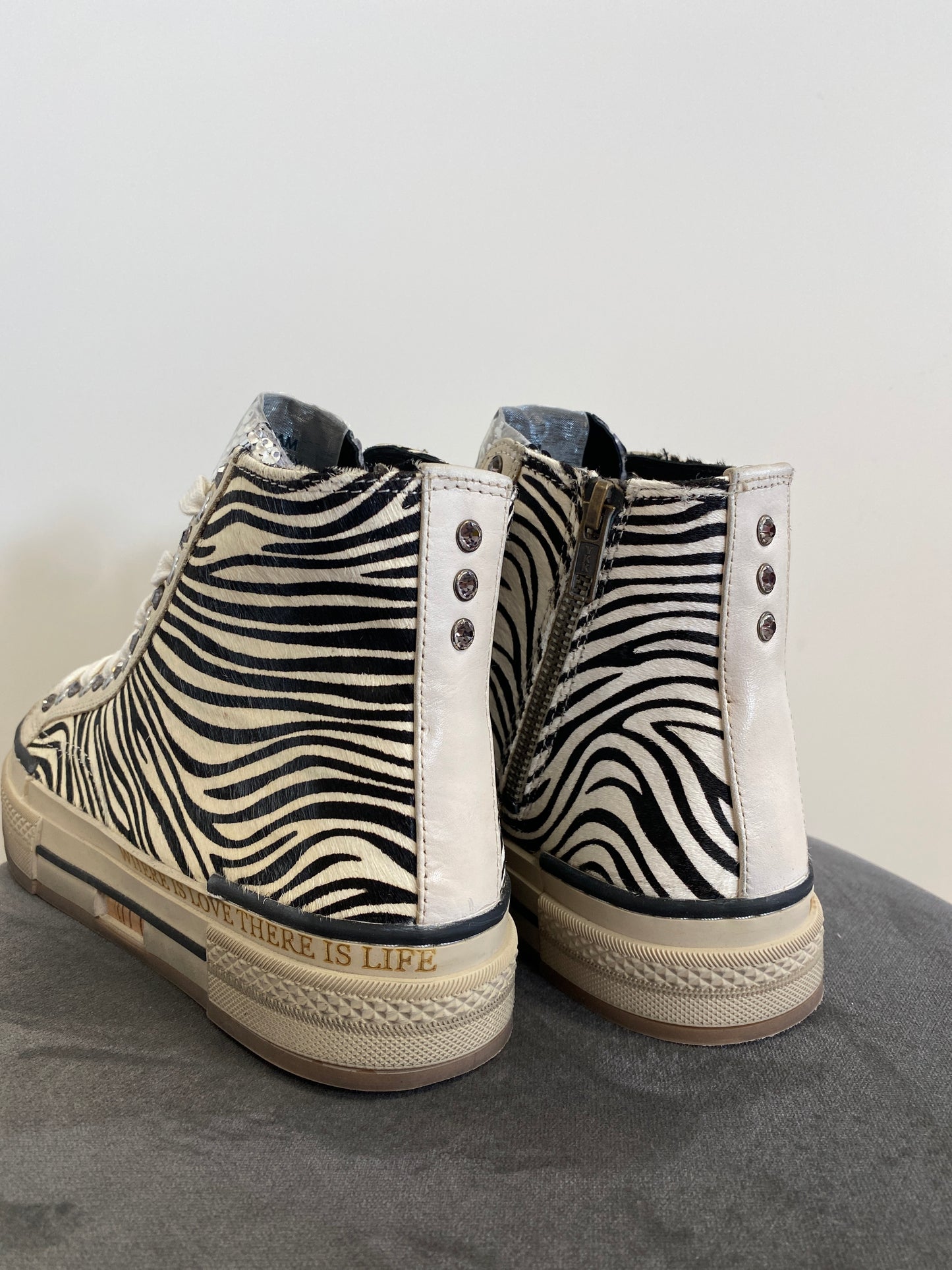 Sneaker Rebecca White Boots Zebra