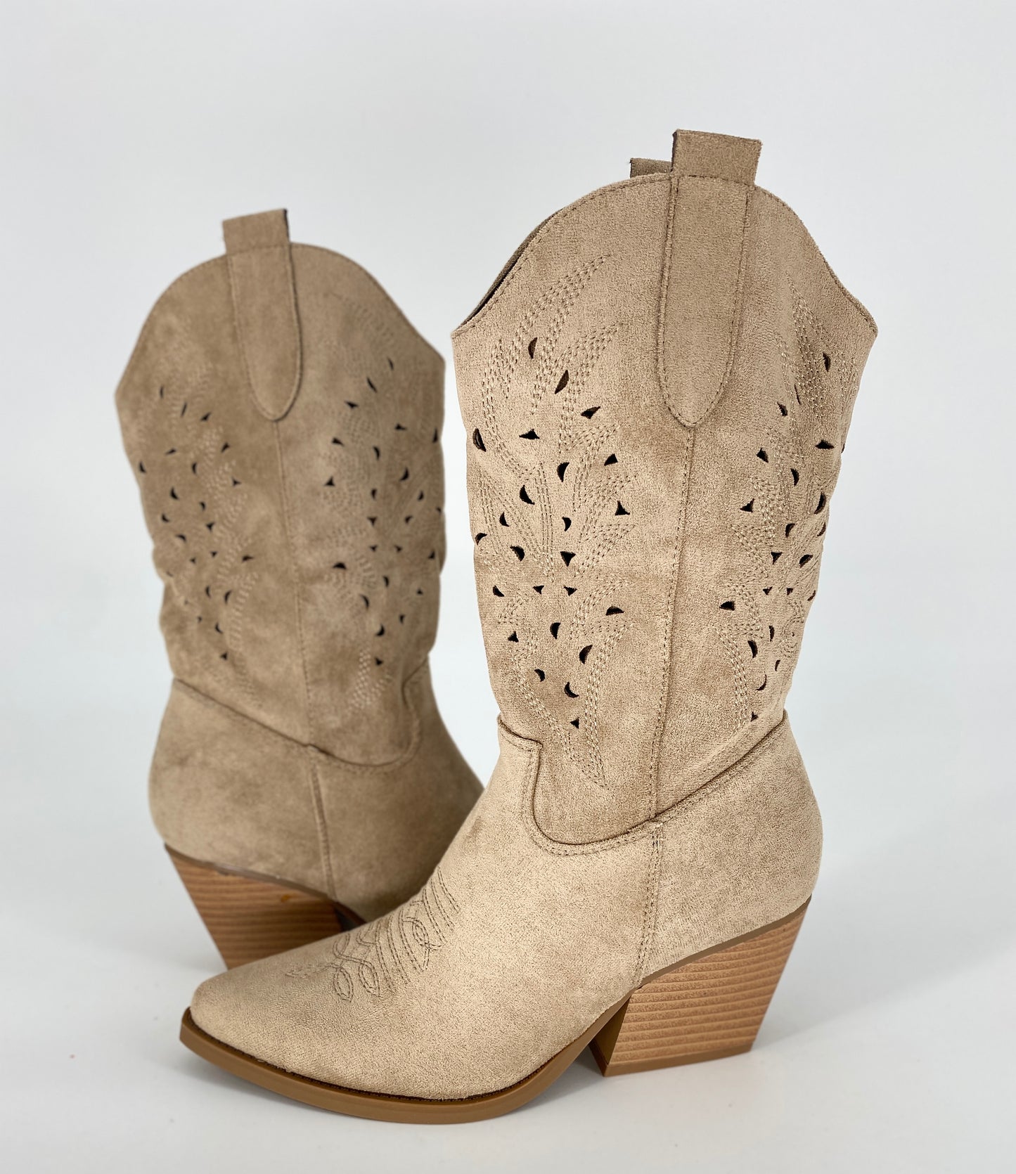 Stiefel, Cowboystiefel beige