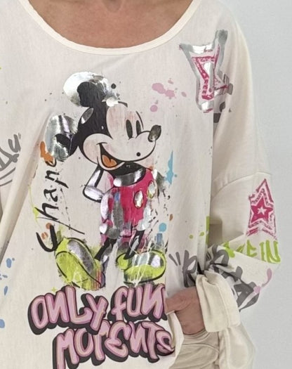 Sweatshirt in weiß "Mickey"