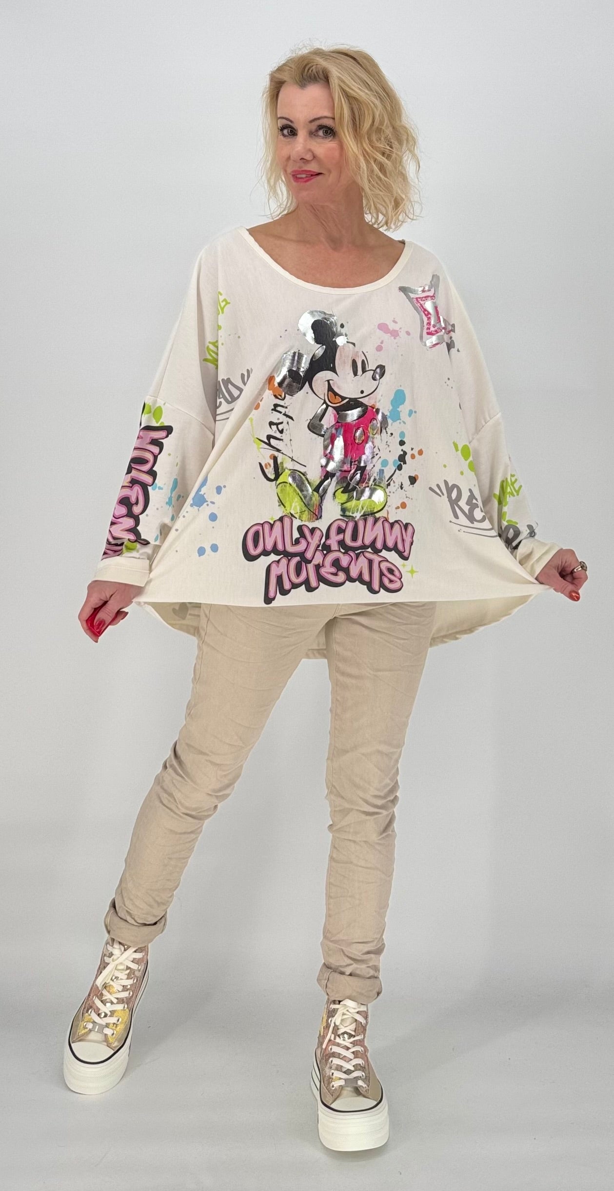 Sweatshirt in weiß "Mickey"