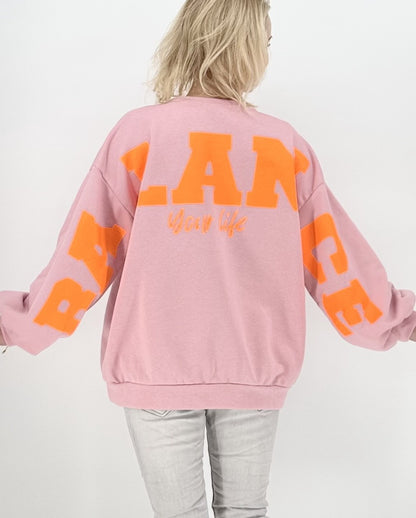 Sweatshirt in rosa "Balance"