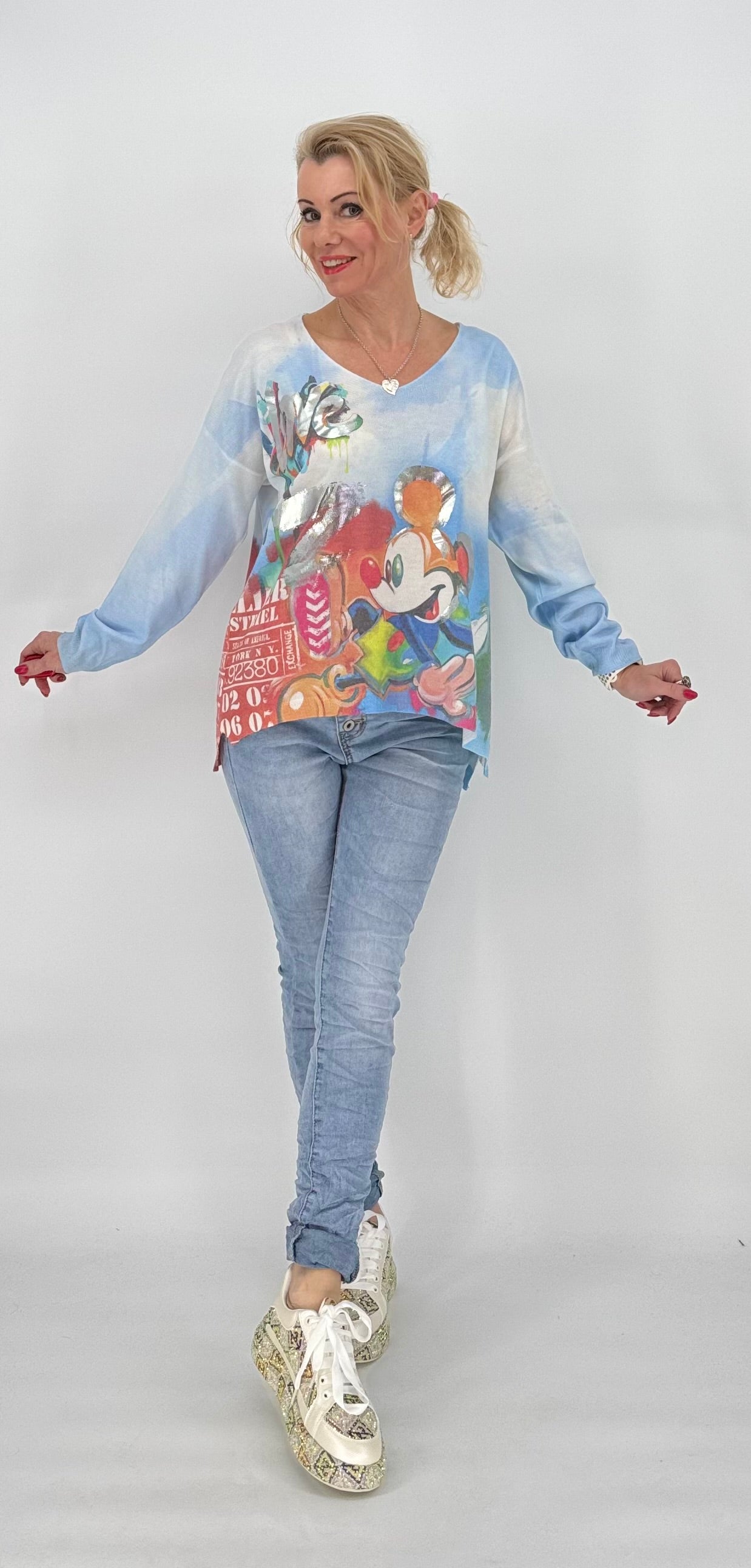 Shirt "Mickey" blau