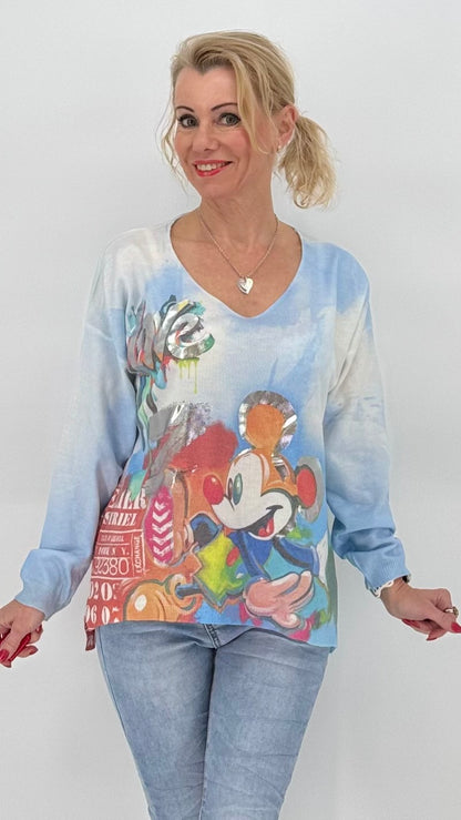 Shirt "Mickey" blau