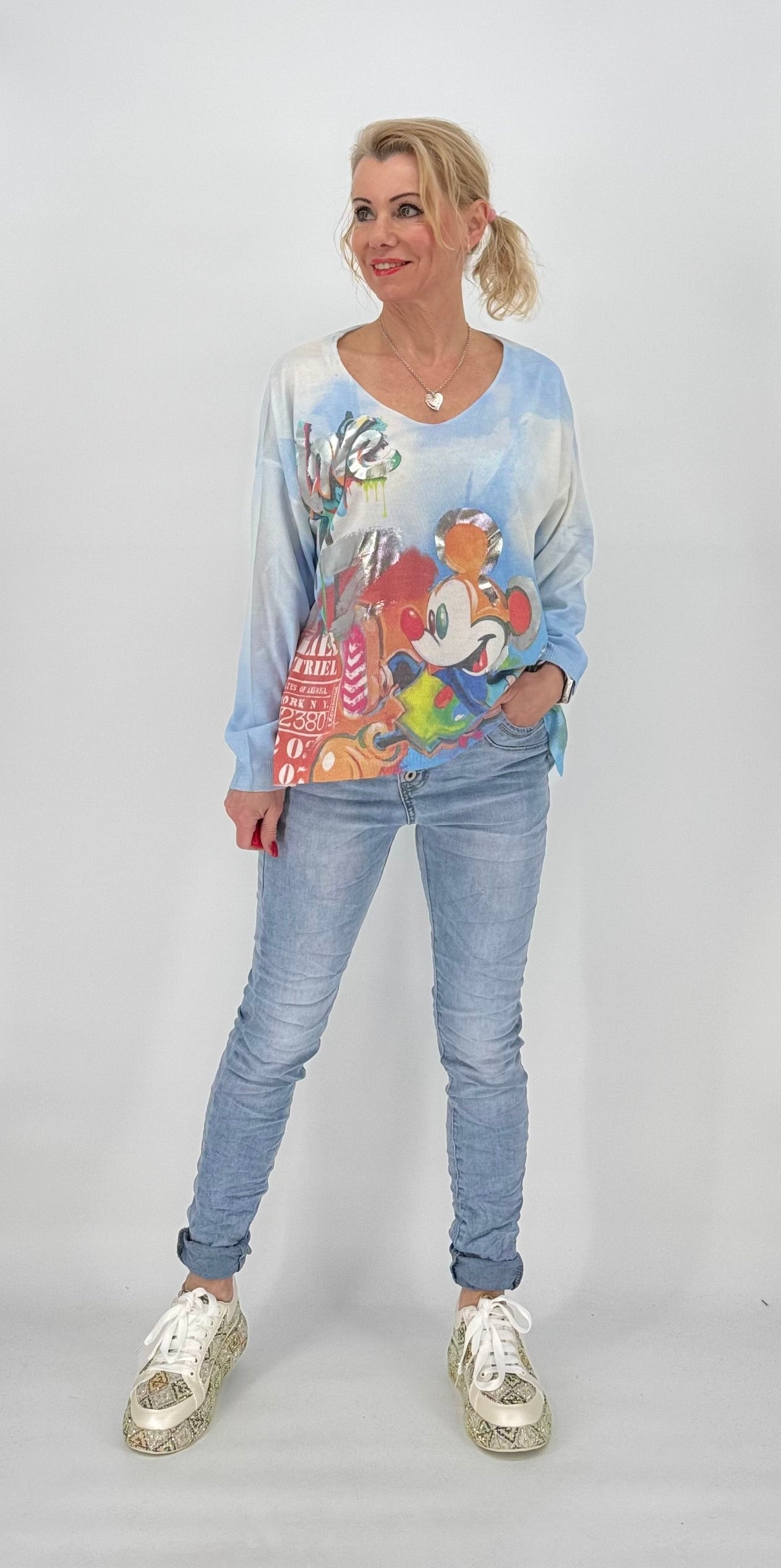 Shirt "Mickey" blau