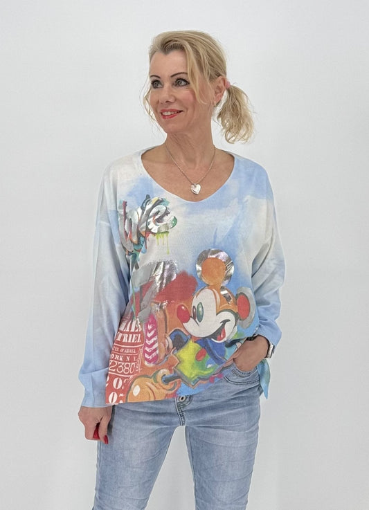 Shirt "Mickey" blau