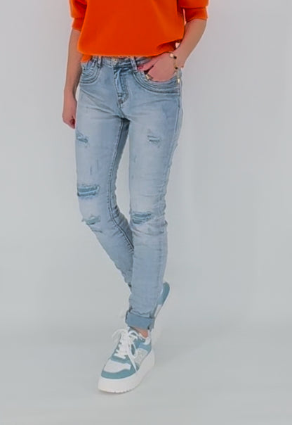 Jeans Hose Jewelly blau 2636