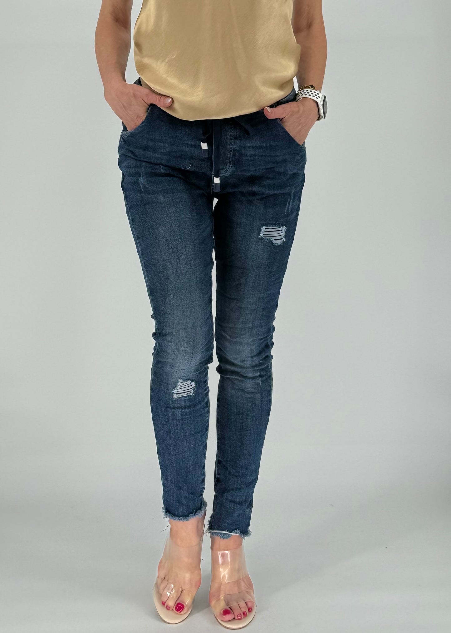 Jeans Hose Slim dunkelblau