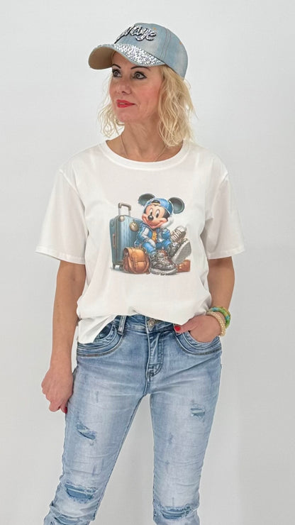 T-Shirt weiß mit MICKEY blau - 01336