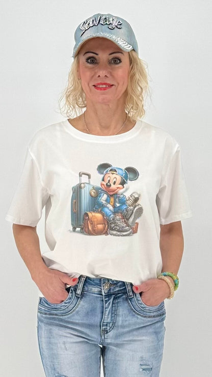 T-Shirt weiß mit MICKEY blau - 01336