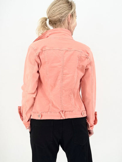 Jeans Jacke "light Denim" orange