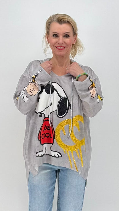 Sweatshirt mit Kapuze Snoopy "Love"