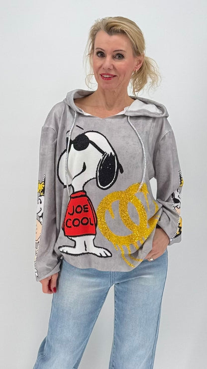 Sweatshirt mit Kapuze Snoopy "Love"