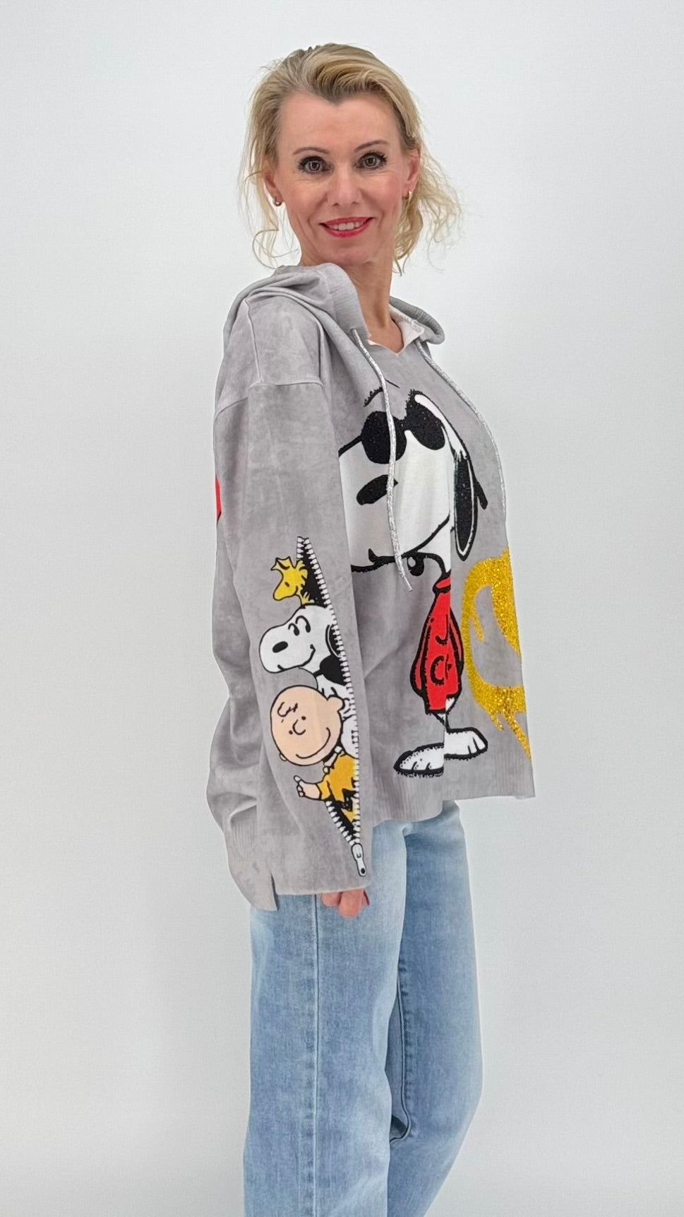 Sweatshirt mit Kapuze Snoopy "Love"