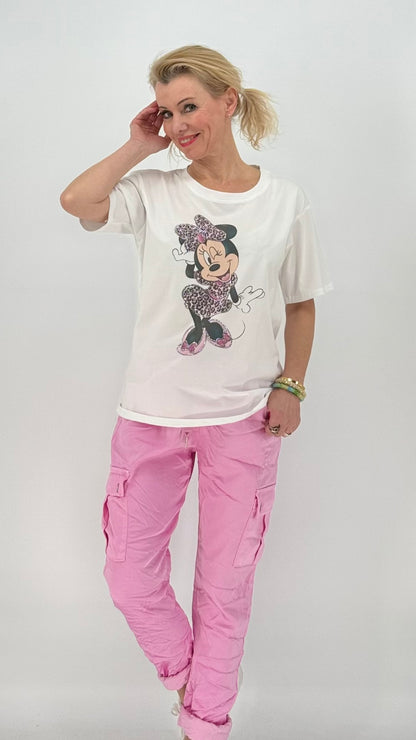 T-Shirt weiß "Minnie" pink  1372