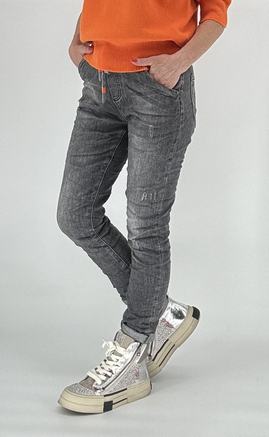 Jeans Hose Slim grau