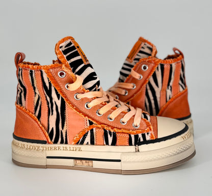 Sneaker Rebecca White Zebra orange