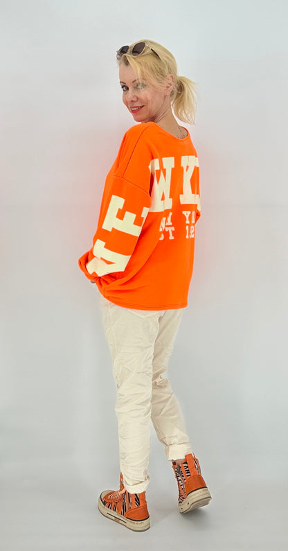 Sweatshirt "NEW YORK" orange