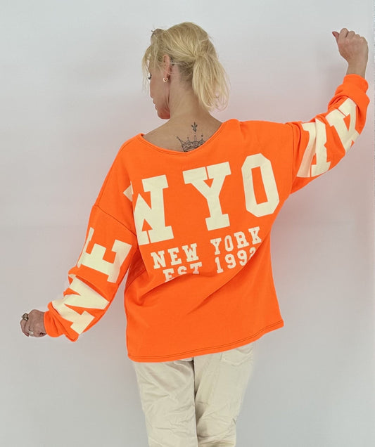 Sweatshirt "NEW YORK" orange