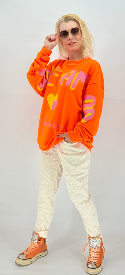 Sweatshirt "MORE" orange