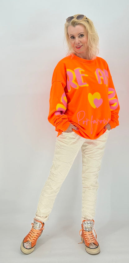 Sweatshirt "MORE" orange