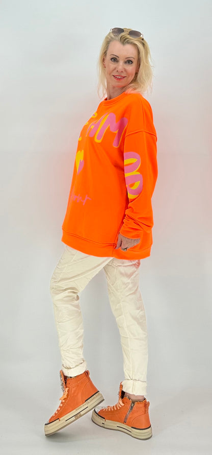 Sweatshirt "MORE" orange