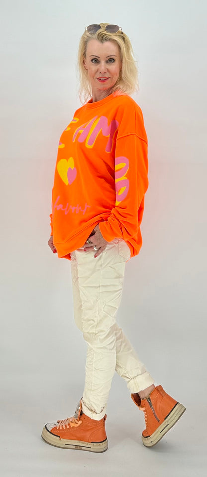 Sweatshirt "MORE" orange