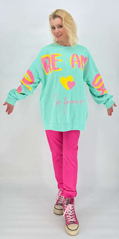 Sweatshirt "MORE" mint