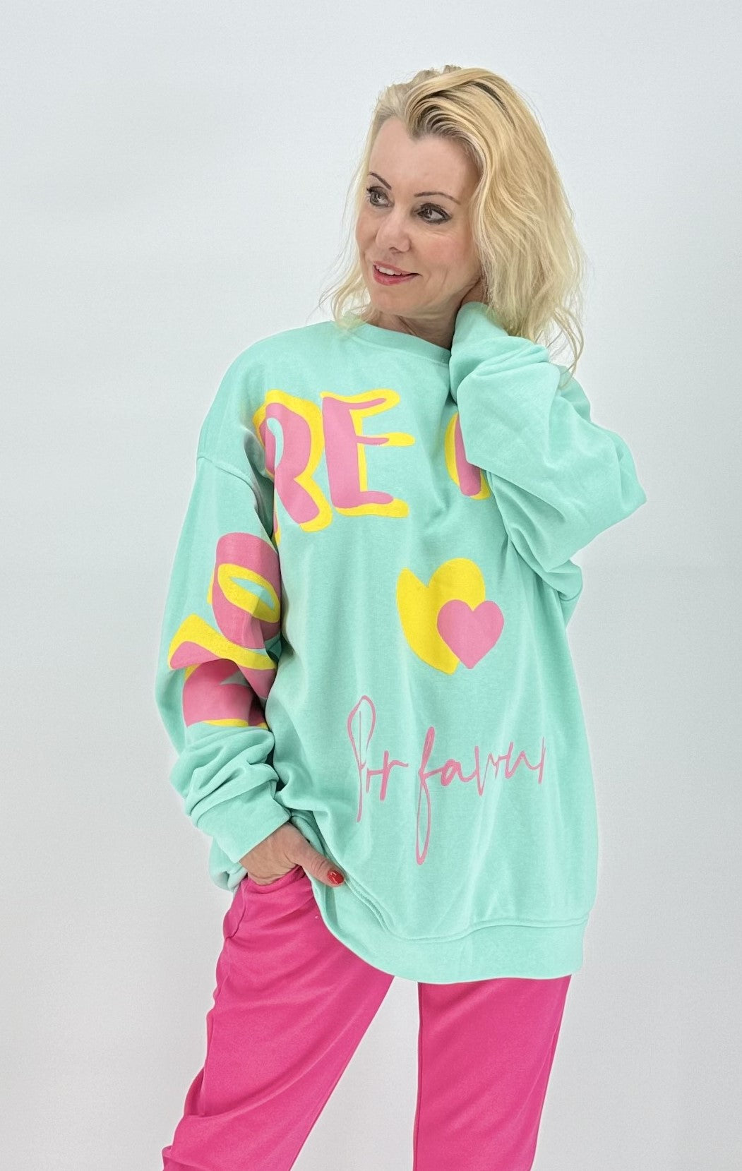 Sweatshirt "MORE" mint