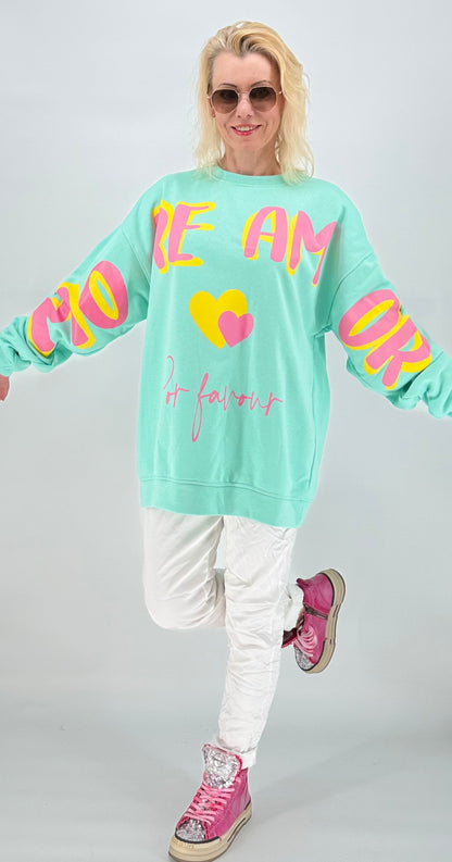 Sweatshirt "MORE" mint