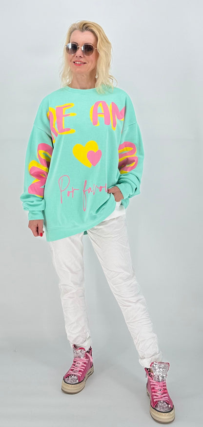 Sweatshirt "MORE" mint