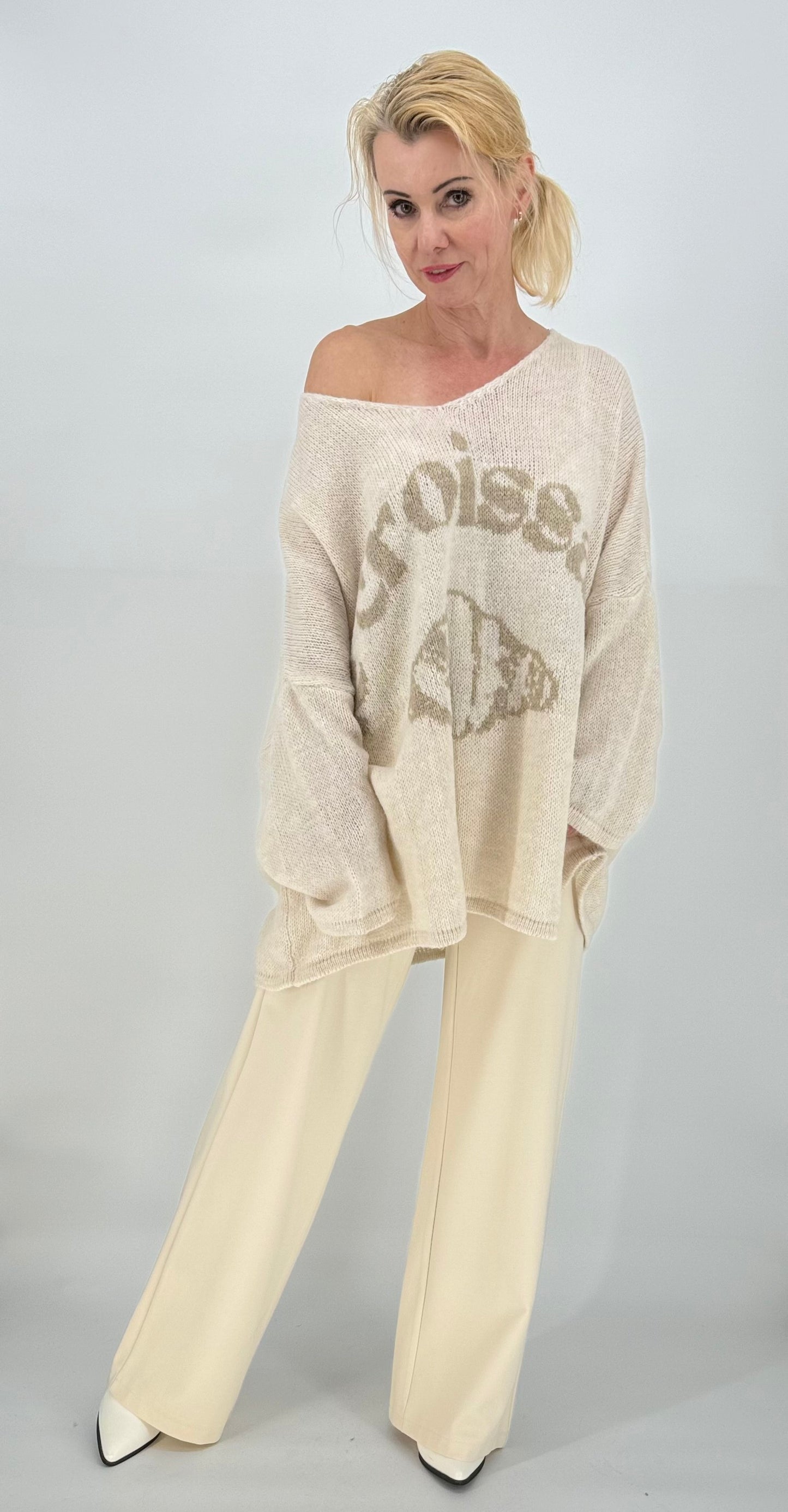 Pullover "Croissant" beige