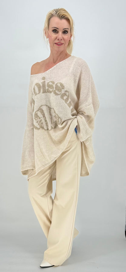 Pullover "Croissant" beige