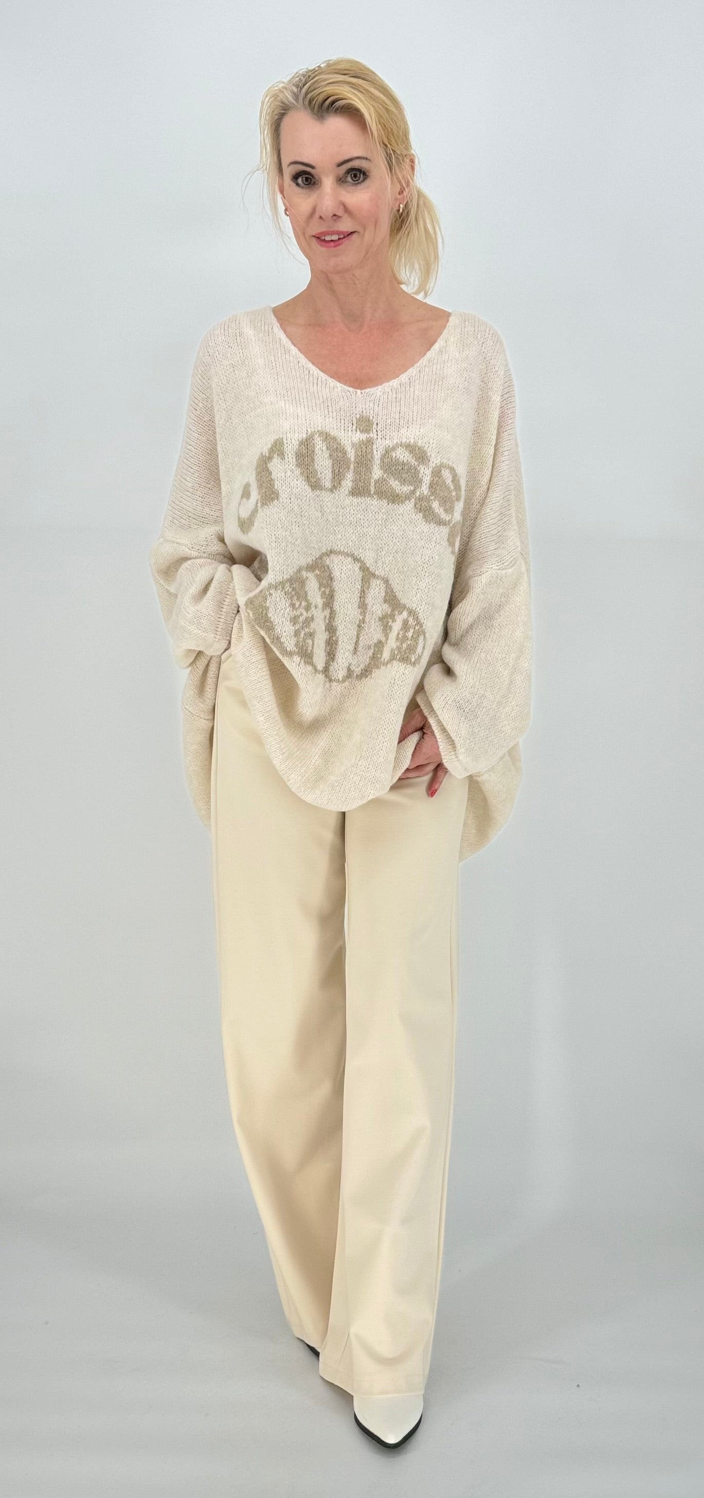 Pullover "Croissant" beige