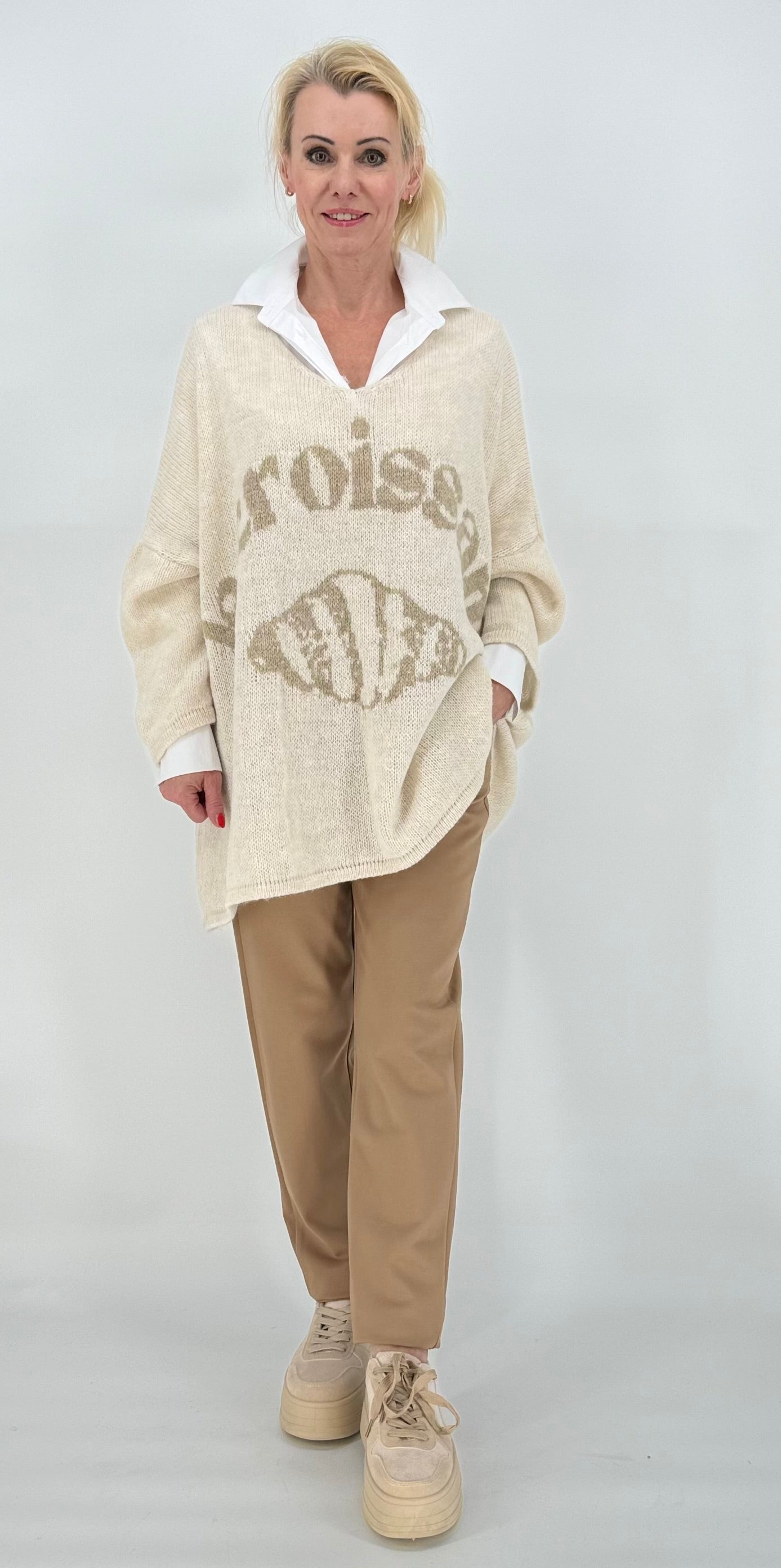 Pullover "Croissant" beige