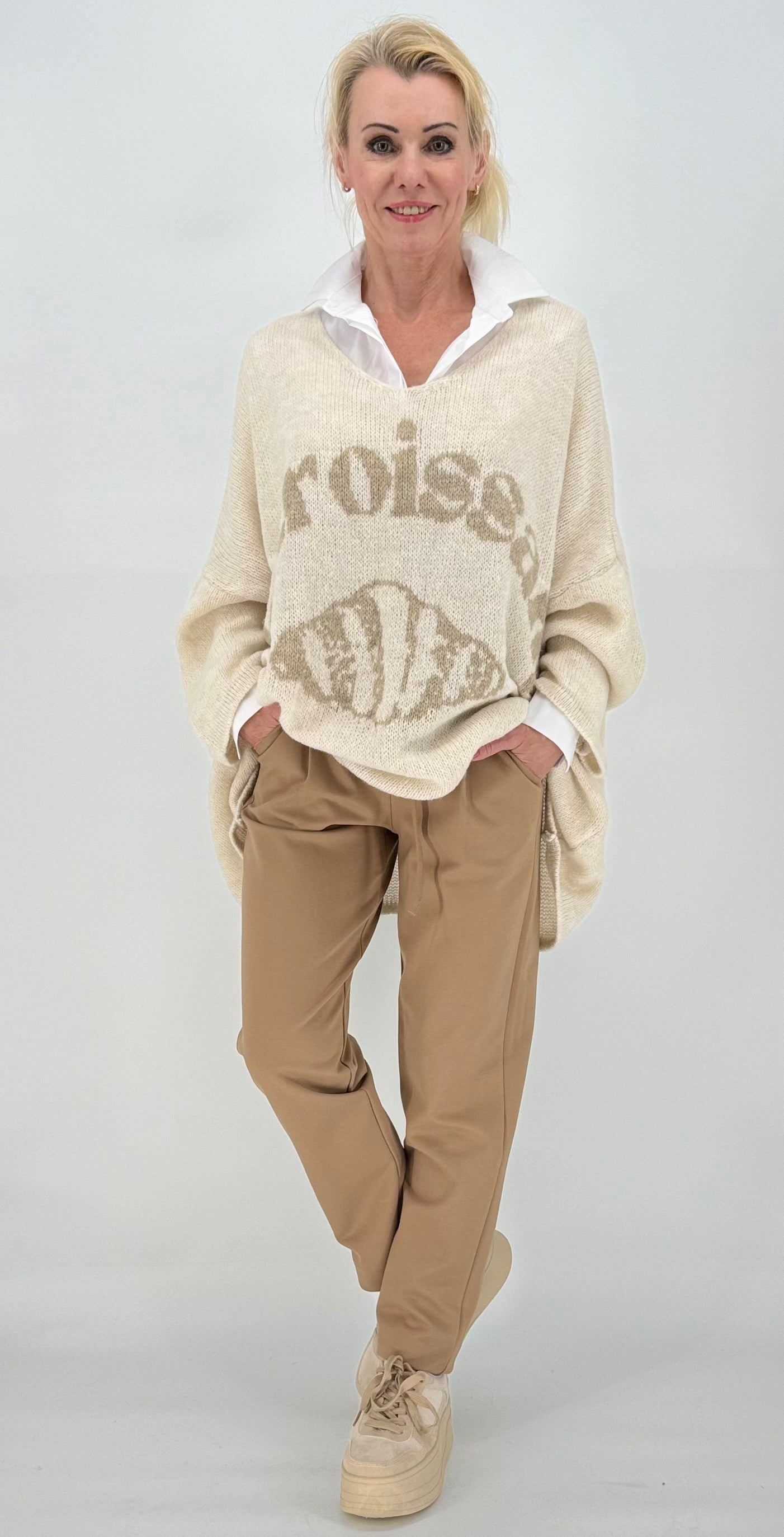 Pullover "Croissant" beige