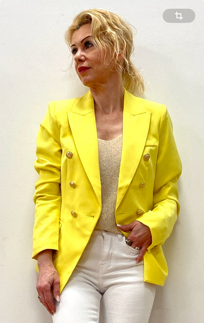 Blazer Gelb mit Designer Knöpfen