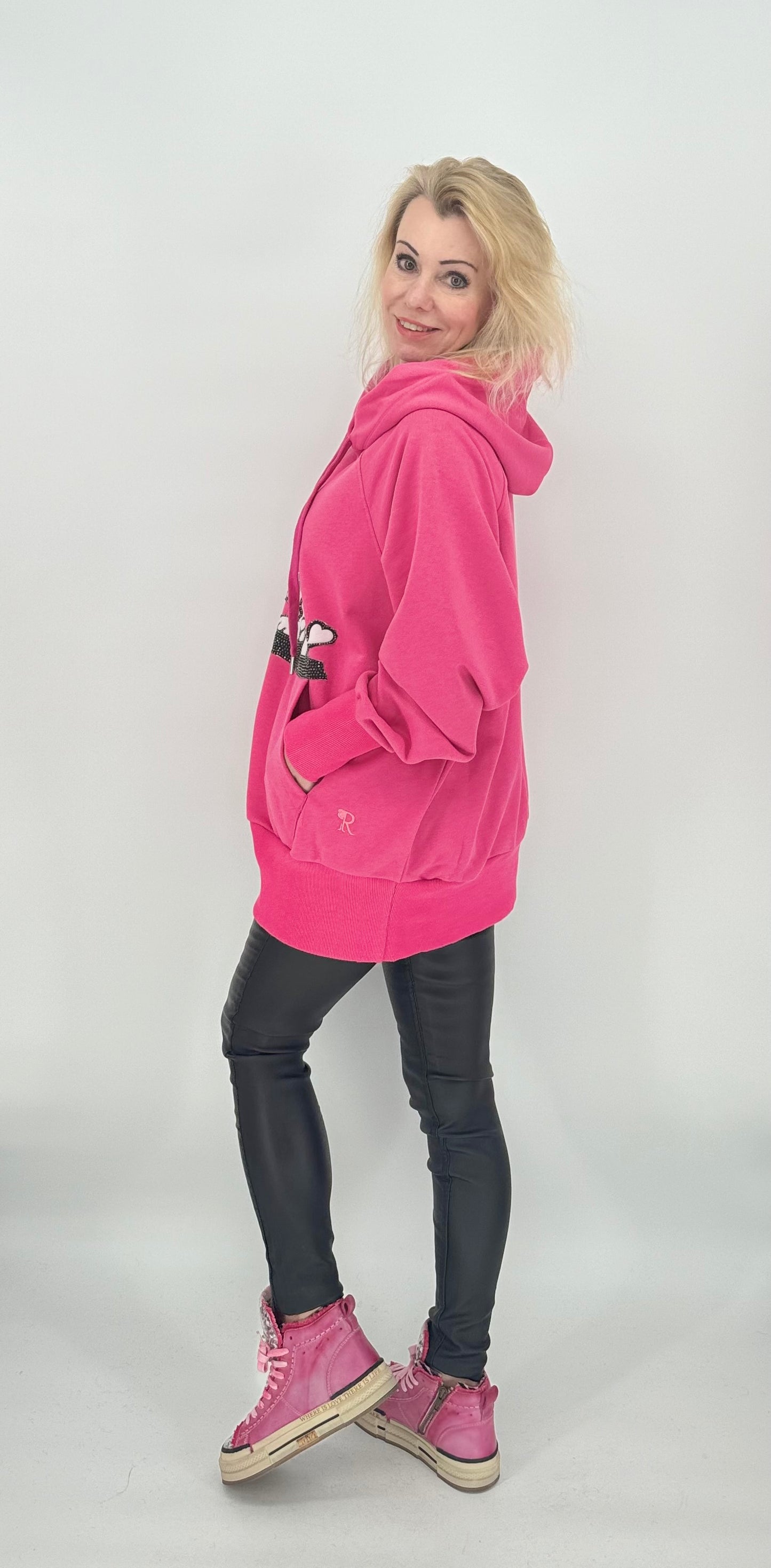 Hoodie Snoopy pink mit Kapuze