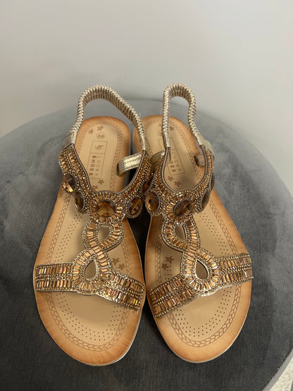 Sandalen "Diamonds" gold