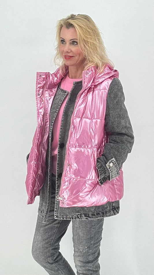 Jacke pink/grau