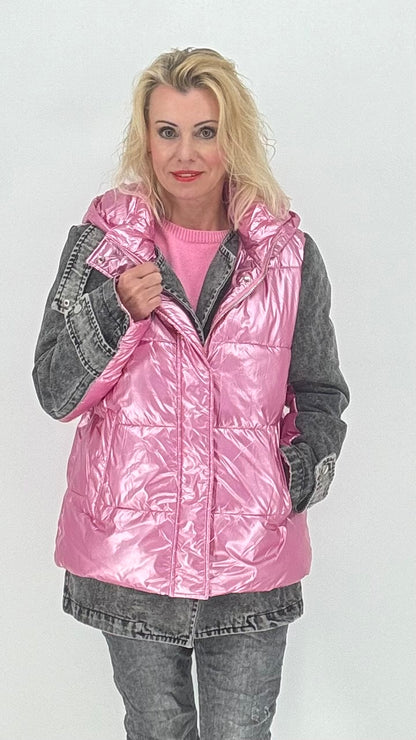 Jacke pink/grau