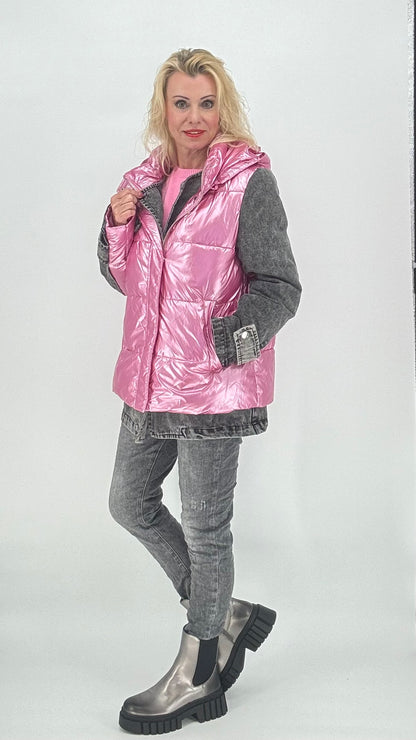 Jacke pink/grau