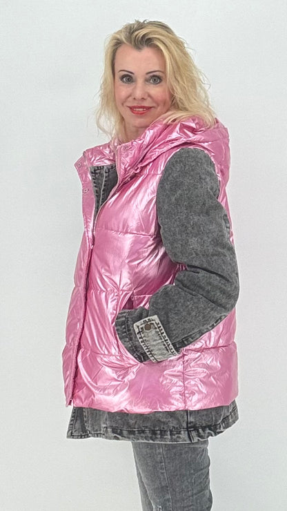 Jacke pink/grau