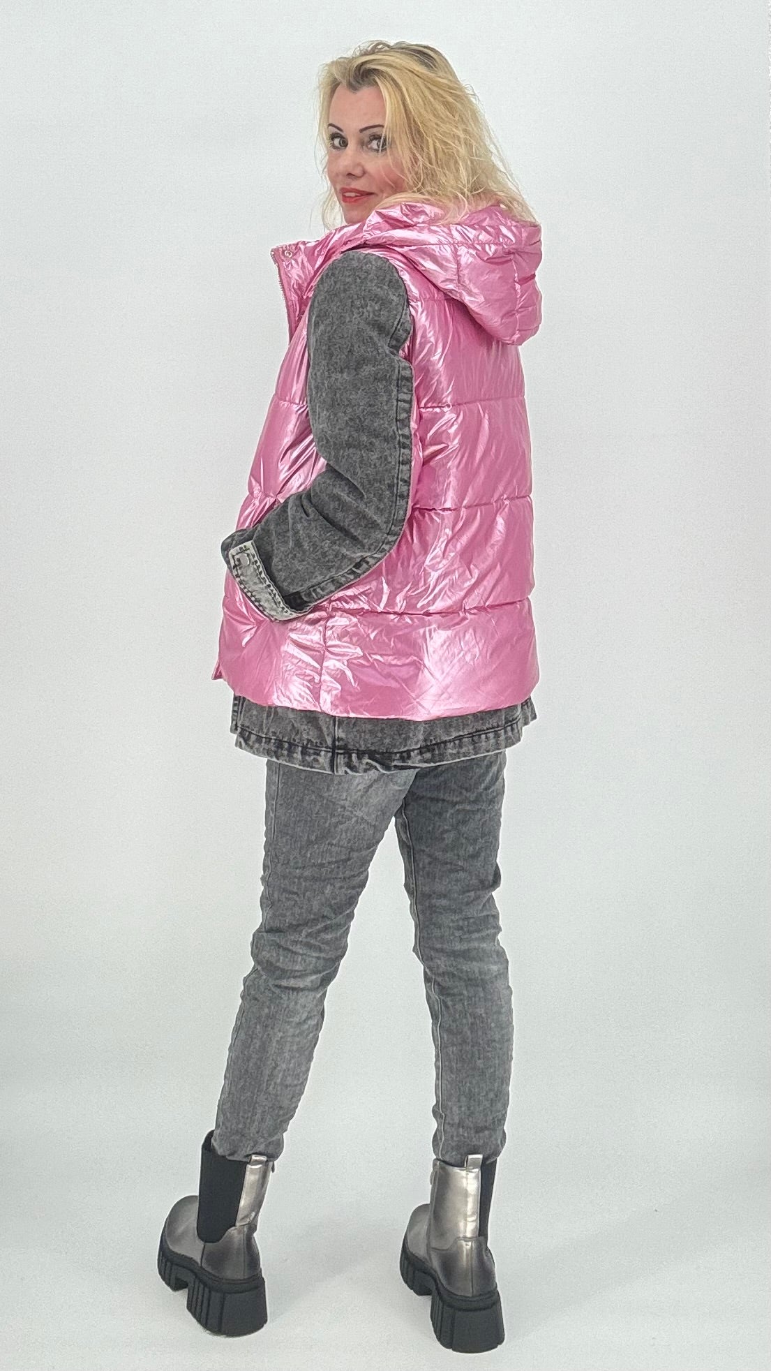 Jacke pink/grau